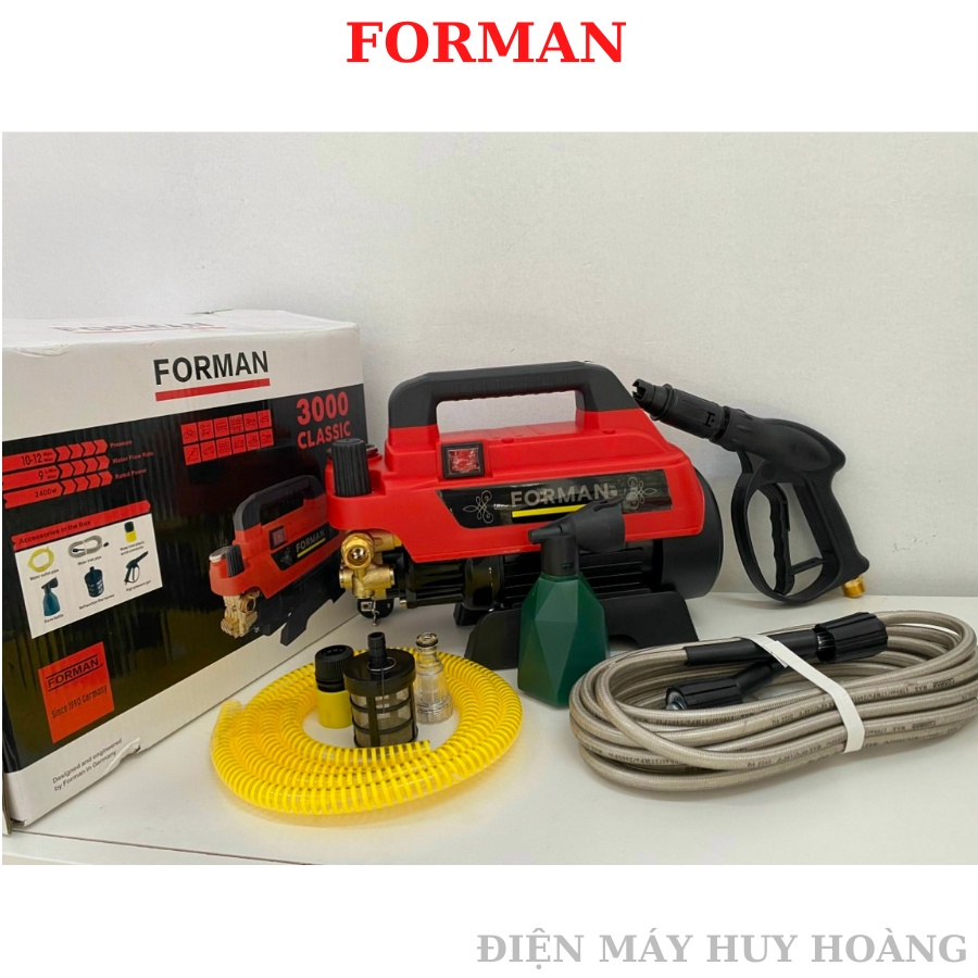 Máy rửa xe có chỉnh áp FORMAN 3000 model 2022
