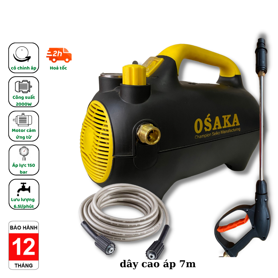 Máy Rửa Xe Chính Hãng OSAKA S3-Công Nghệ Nhật Bản Công Suất 200W