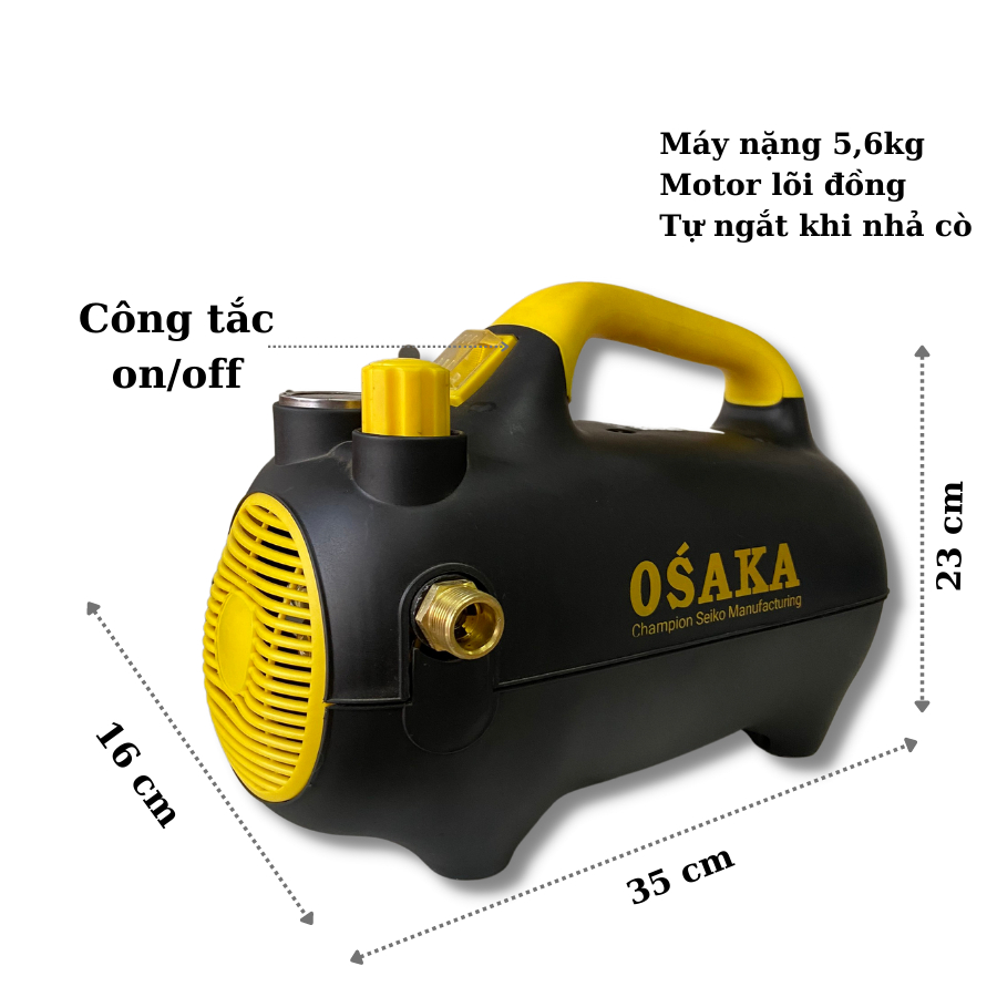 Máy Rửa Xe Chính Hãng OSAKA S3-Công Nghệ Nhật Bản Công Suất 200W
