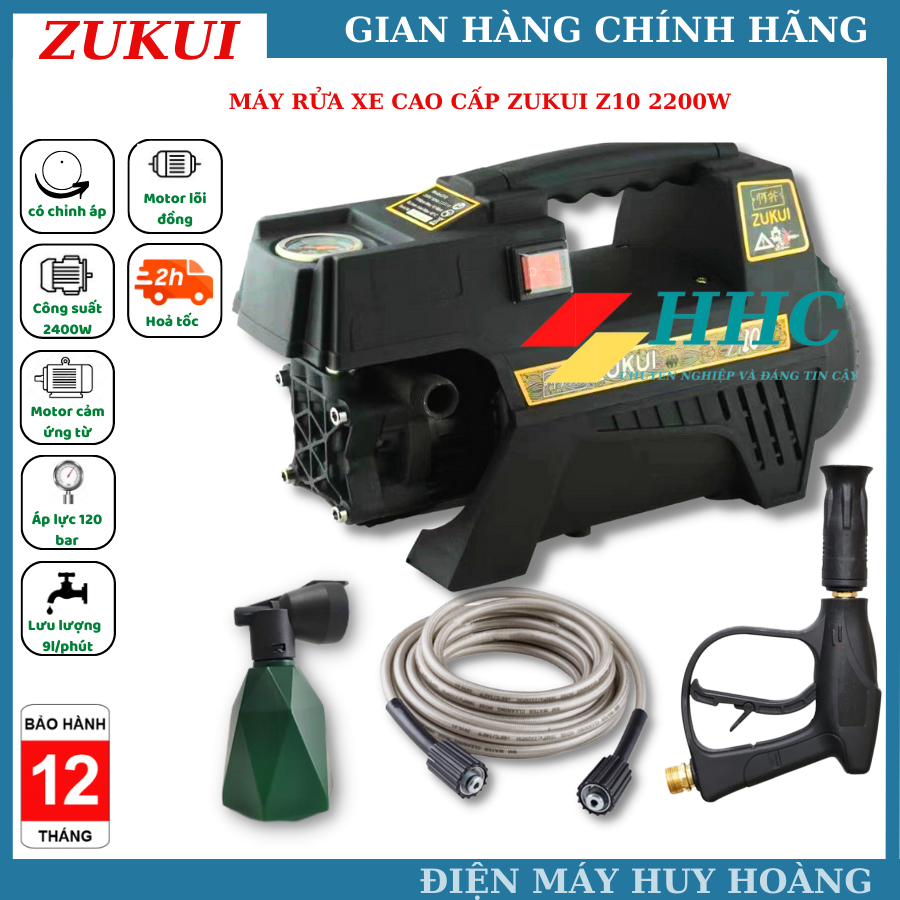 Máy xịt rửa xe có chỉnh áp Zukui Z10