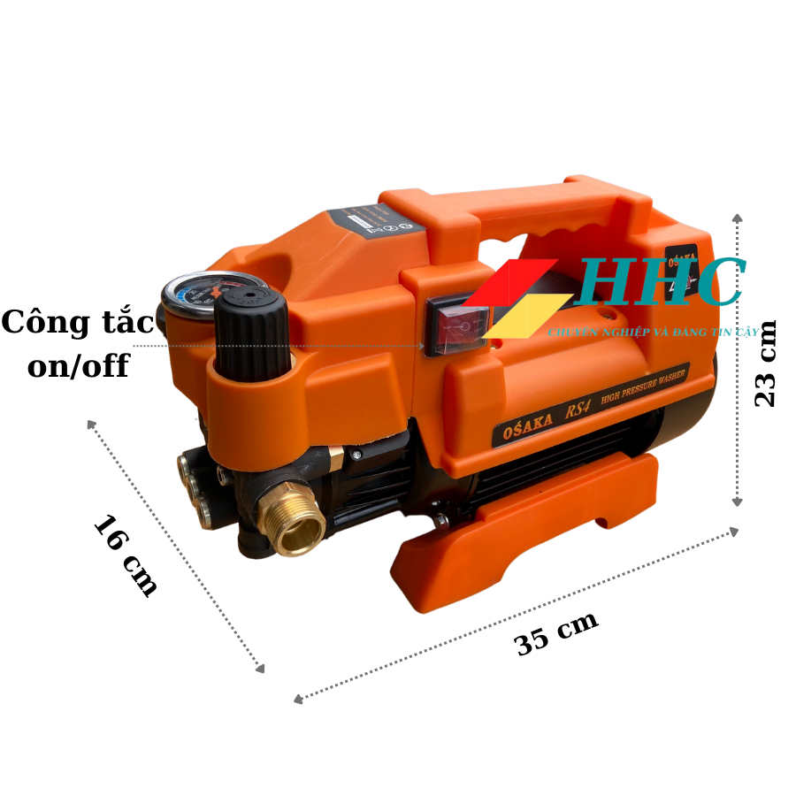 Máy rửa xe chỉnh áp 2800W 20MPA điện 220V OSAKA - RS4 _ dây đồng 100% _ hàng chính hãng _ bảo hành 12 tháng