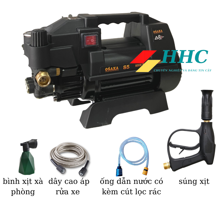 Máy Rửa Xe OSAKA S5 Chính Hãng - Công Suất 2400W - Công Nghệ Nhật Bản