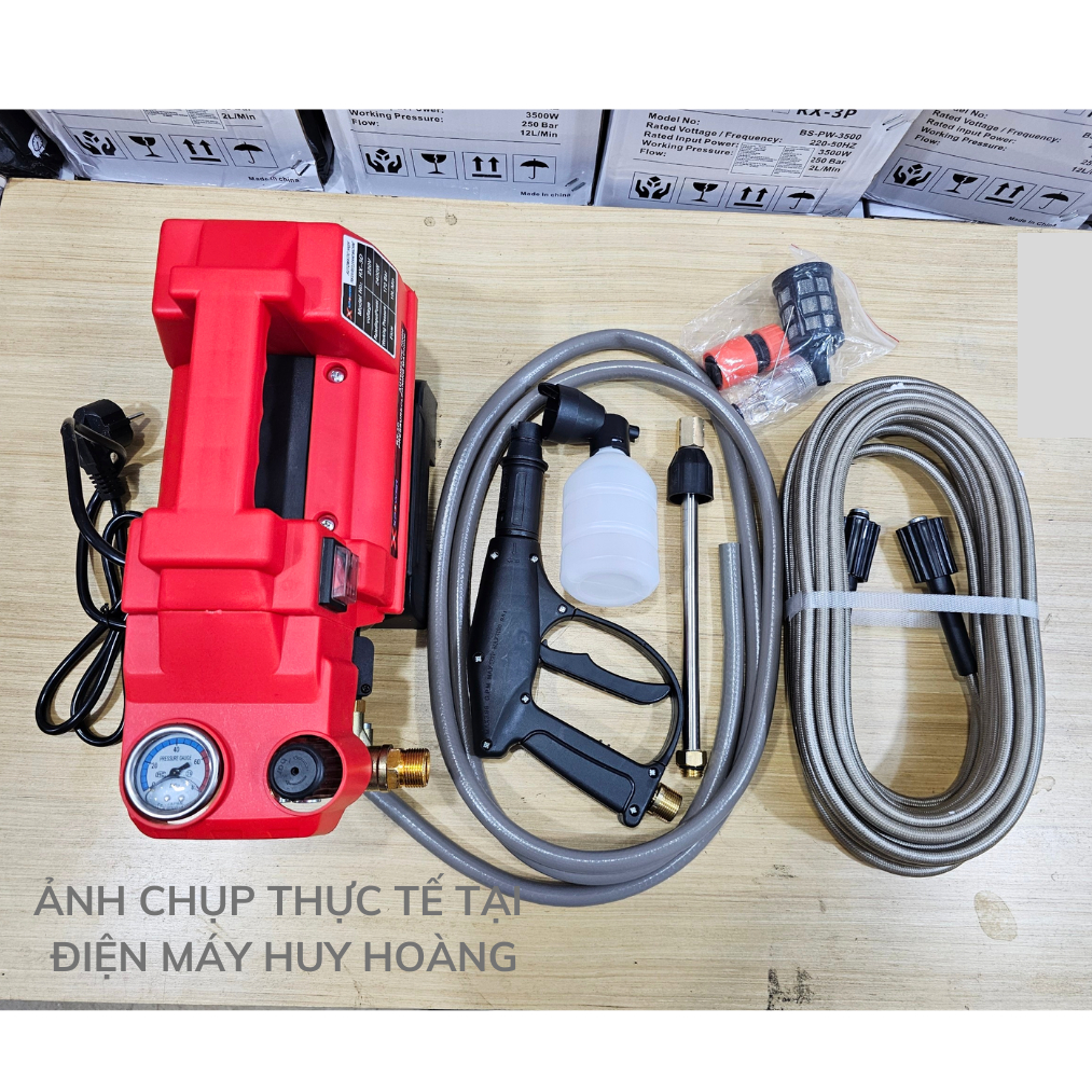 Máy rửa xe Xpower RX-3D chính hãng -Công suất 2400w tặng kèm dây xịt dài 15m