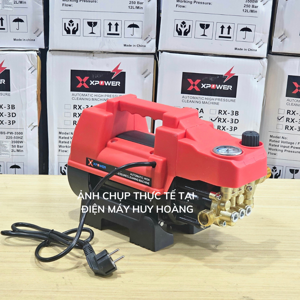 Máy rửa xe Xpower RX-3D chính hãng -Công suất 2400w tặng kèm dây xịt dài 15m