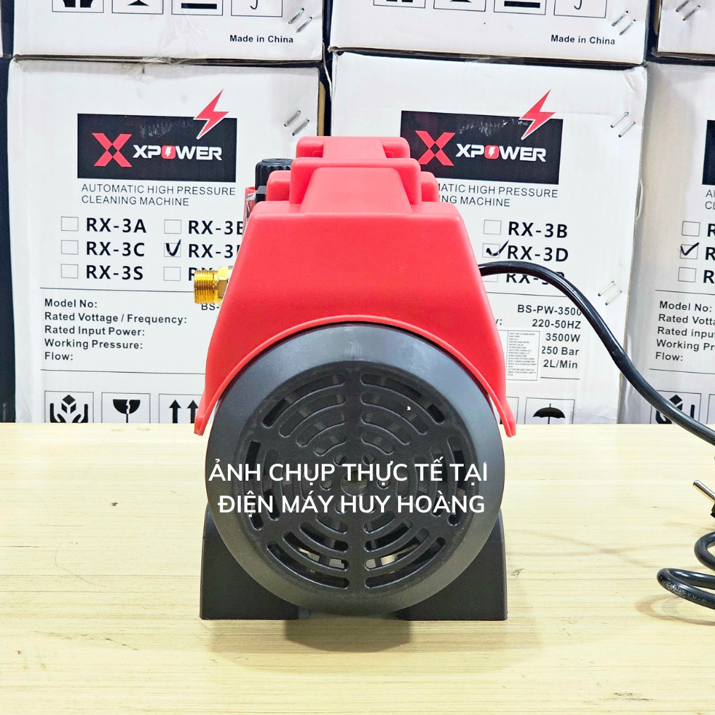 Máy rửa xe Xpower RX-3D chính hãng -Công suất 2400w tặng kèm dây xịt dài 15m