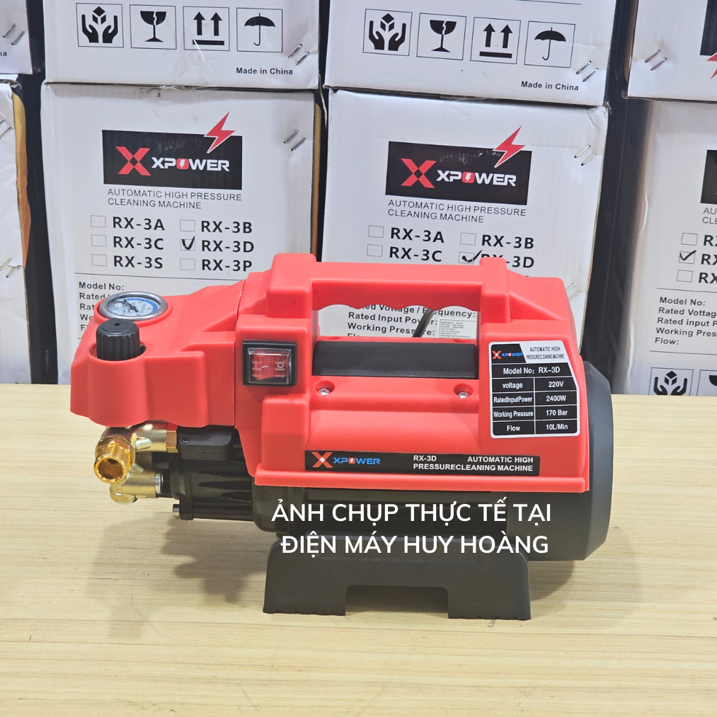 Máy rửa xe Xpower RX-3D chính hãng -Công suất 2400w tặng kèm dây xịt dài 15m
