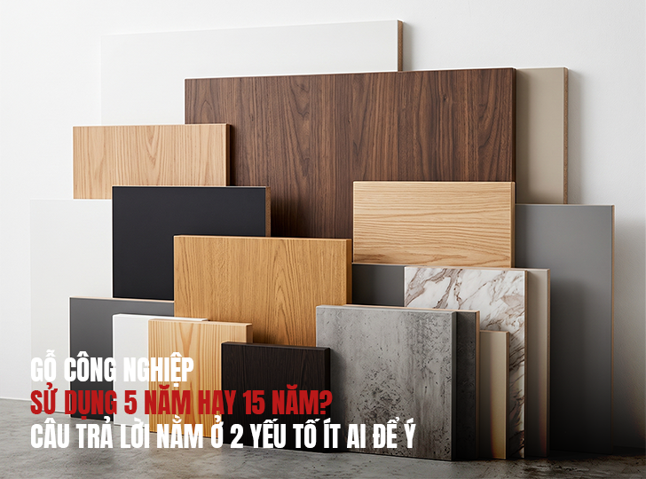 Gỗ Công Nghiệp Sử Dụng 5 Năm Hay 15 Năm? Câu Trả Lời Nằm Ở 2 Yếu Tố Ít Ai Để Ý