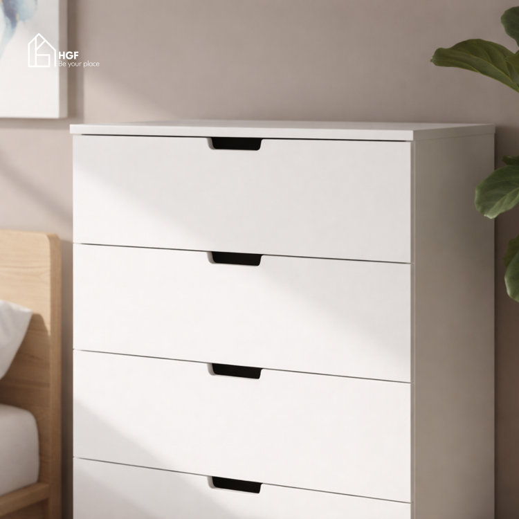Tủ lưu trữ đa năng DAMIEN HGF 4 - 6 tầng, Gỗ MDF, 50/80x40x140cm, TLT091