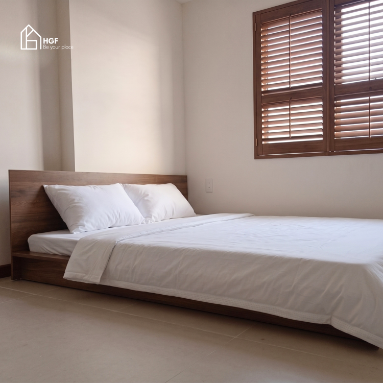 Giường ngủ DOMIC HGF, gỗ MDF, 1m2/1m4/1m6/1m8, GN012