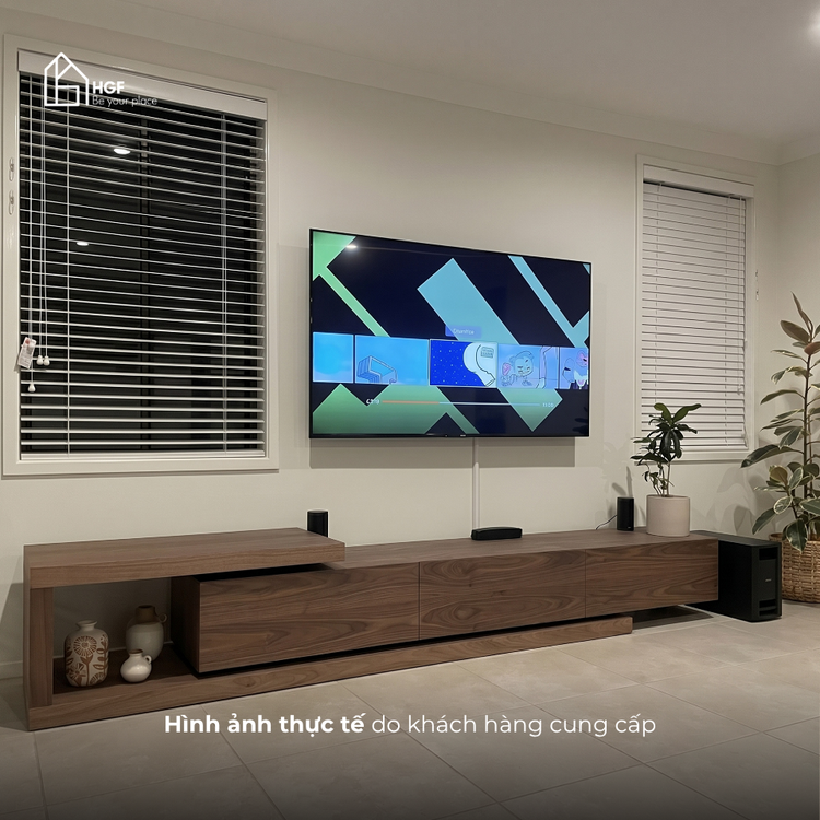 Tủ tivi Reed HGF 3 hộc kéo, gỗ MDF, 160x40x40cm, TTV018