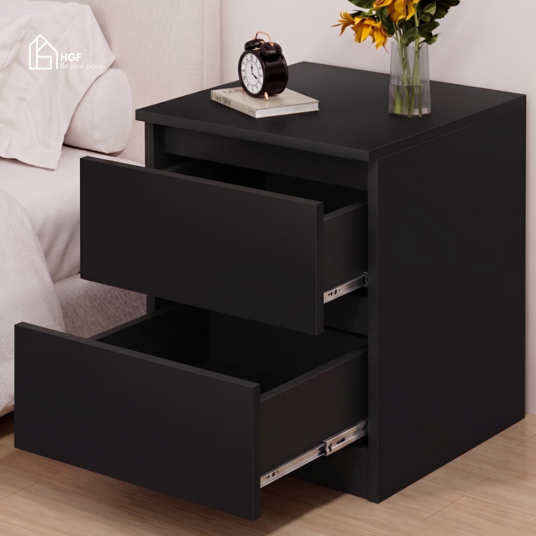 Tủ đầu giường MAL HGF 2 hộc kéo, gỗ MDF, 40x35x50cm, TDG001