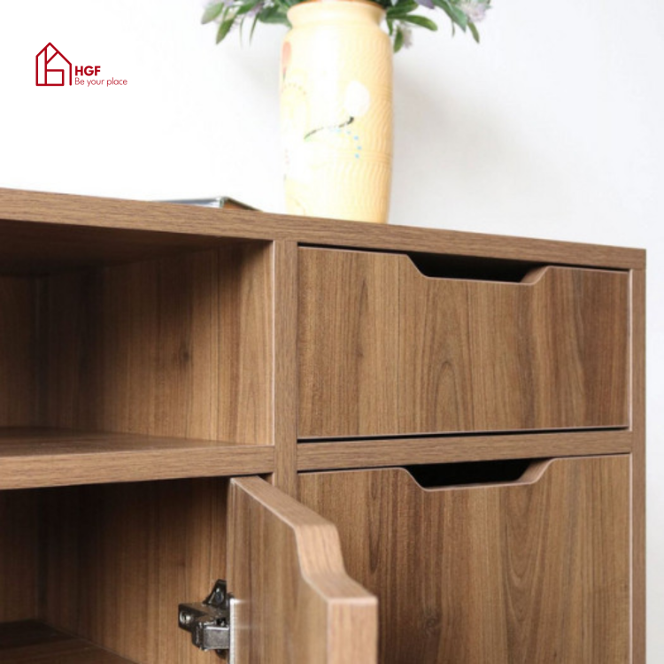 Tủ giày ANA HGF 3 cánh 1 hộc kéo, gỗ MDF, 100x35x100cm, TG020