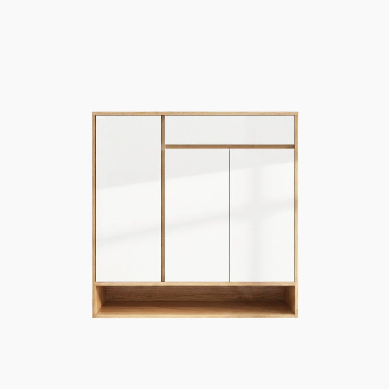 Tủ giày ZIKA HGF 3 cánh 1 hộc kéo, gỗ MDF, 100x35x100cm, TG024