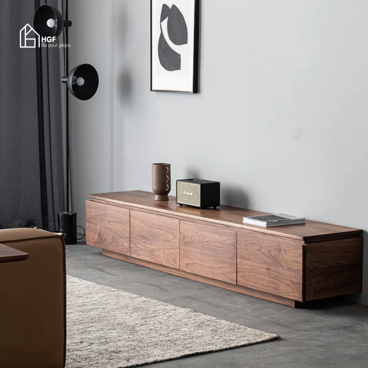 Tủ tivi DELILA HGF 4 ngăn kéo, gỗ MDF, 160/180/200/220x40x40cm, TTV003
