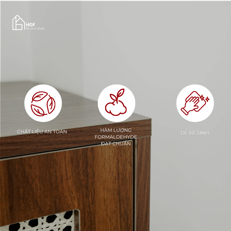 Tủ tivi LANA HGF 2 cánh 1 hộc kéo, gỗ MDF, 160x40x55cm, TTV023