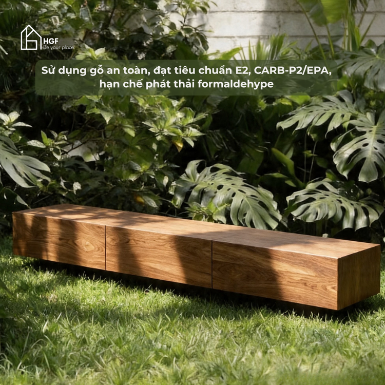 Tủ tivi treo tường FLAMIA HGF, gỗ MDF, 180/200/220/240x40x25cm, TTV076