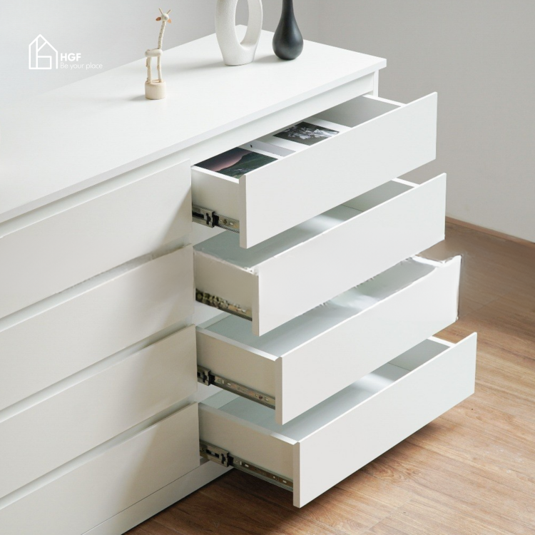 Tủ lưu trữ đa năng MAL HGF 8 hộc kéo, gỗ MDF, 120x40x90cm, TLT069