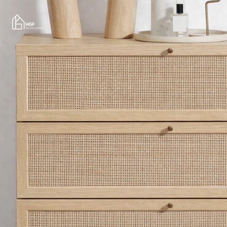 Tủ lưu trữ MEY HGF 6 hộc kéo, gỗ MDF, 120x40x90cm, TLT017