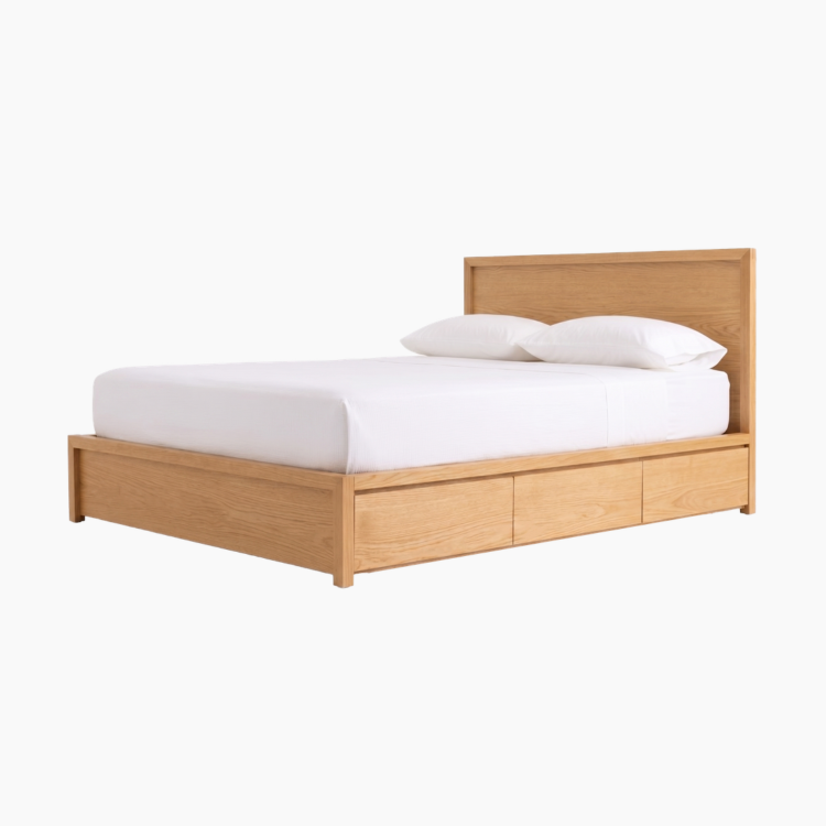Giường ngủ hiện đại SANARI HGF 3 hộc kéo, gỗ MDF, 200x140/160/180x35cm, GN009