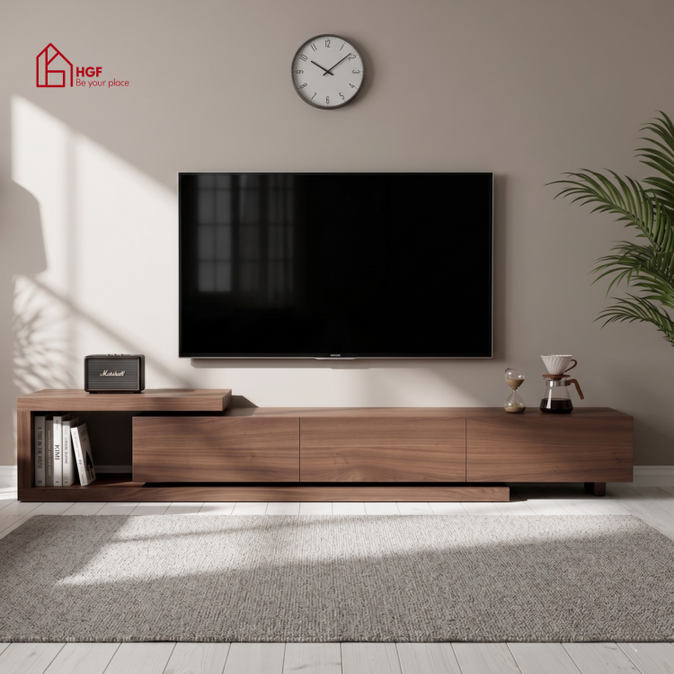 Tủ tivi Reed HGF 3 hộc kéo, gỗ MDF, 160x40x40cm, TTV018