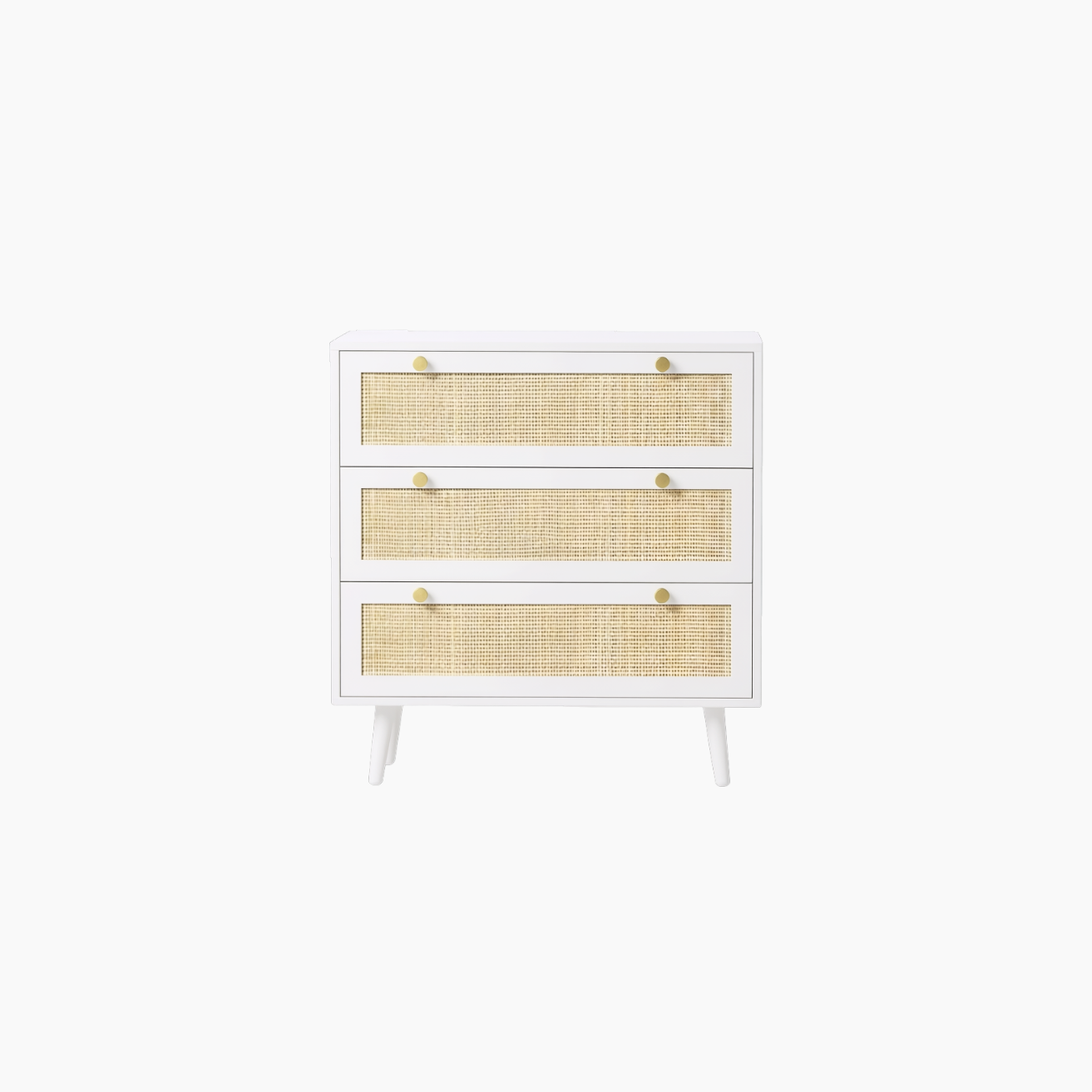 Tủ lưu trữ GALON HGF 3 hộc kéo, gỗ MDF phủ sơn 2K phối lưới mây tre, 80x40x90cm, TLT036