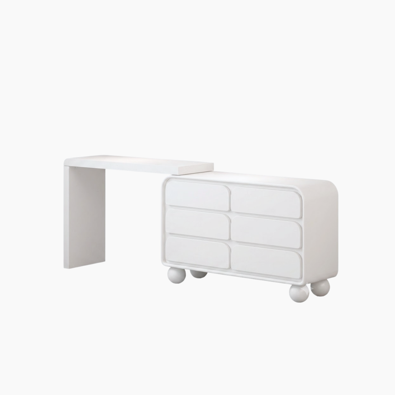 Bàn trang điểm OKARIA HGF 6 hộc kéo, gỗ MDF phủ sơn 2K, 120x40x75cm, BTD016