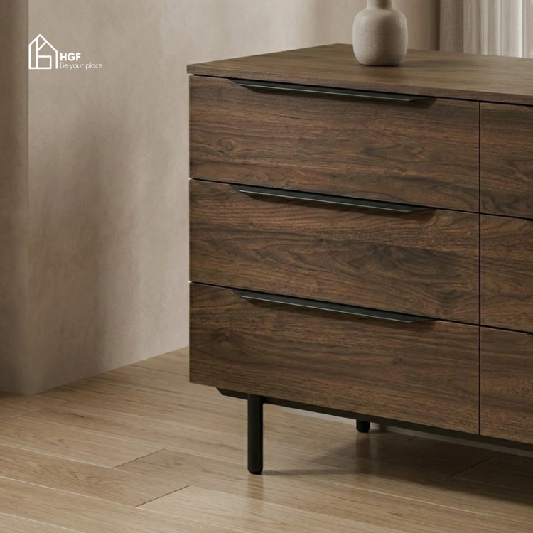 Tủ lưu trữ đa năng RIA HGF 6 hộc kéo, gỗ MDF, 140x45x82cm, TLT075