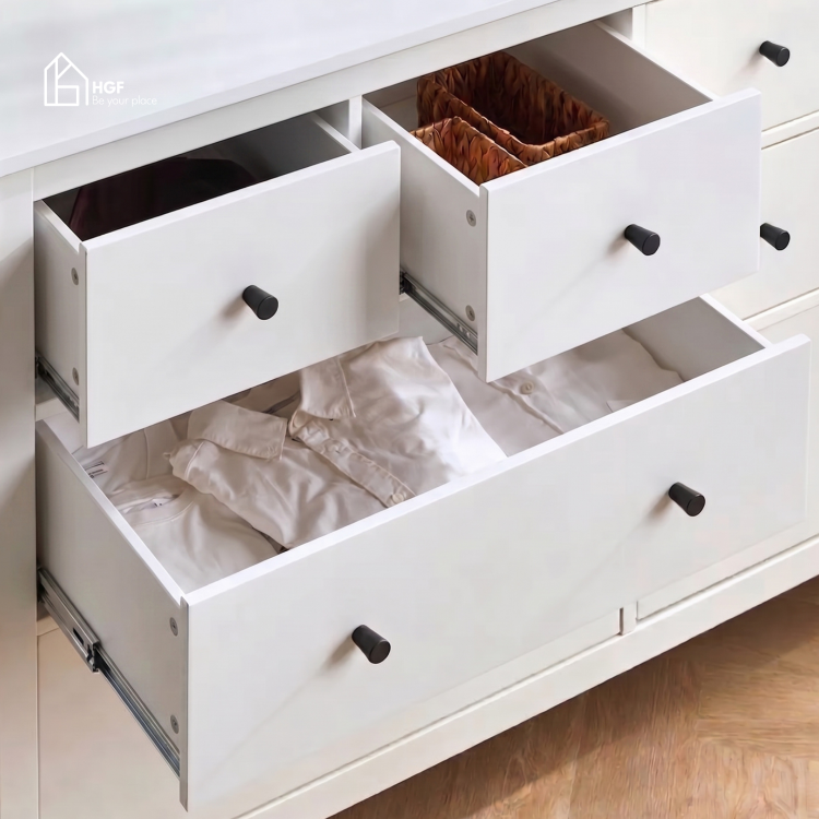 Tủ lưu trữ CLASI HGF 8 hộc kéo, gỗ MDF, 120x40x90cm, TLT061
