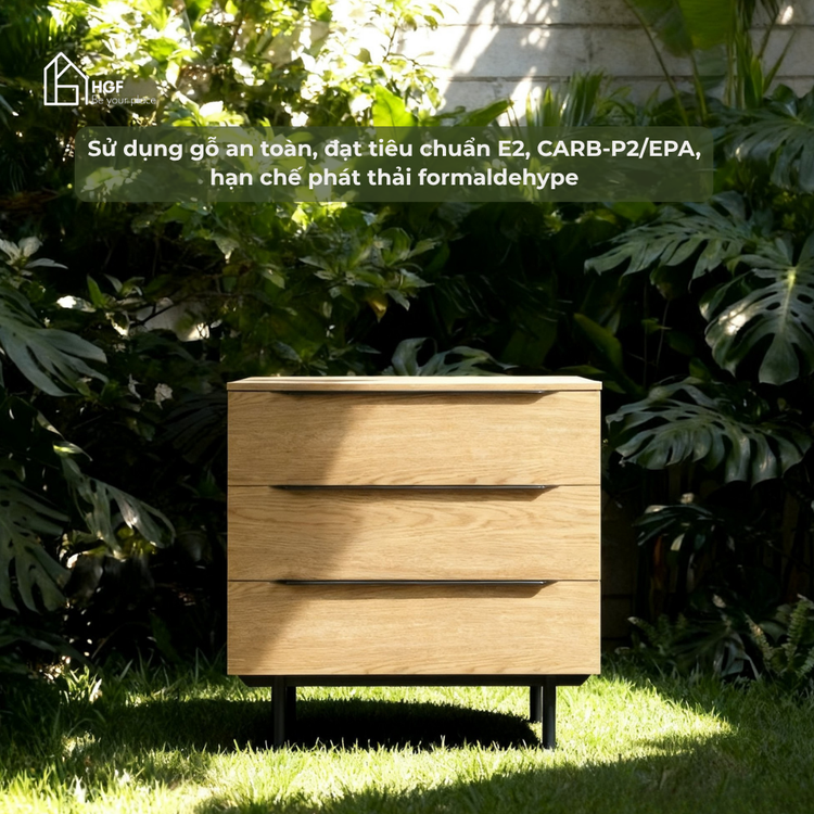 Tủ lưu trữ RIA HGF 3 hộc kéo, gỗ MDF, 65x40x80cm, TLT066