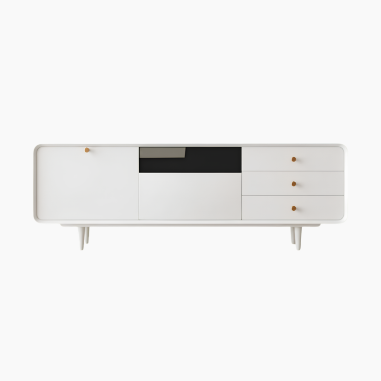 Tủ tivi HILMA HGF 2 cánh 3 hộc kéo, gỗ MDF phủ sơn 2K, 160/180/200x40x55cm, TTV070