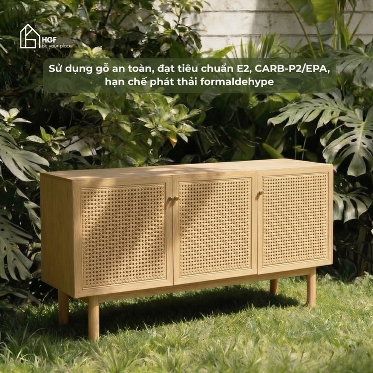 Tủ lưu trữ MEY HGF 3 cánh, gỗ MDF, 140x40x70cm, TLT016