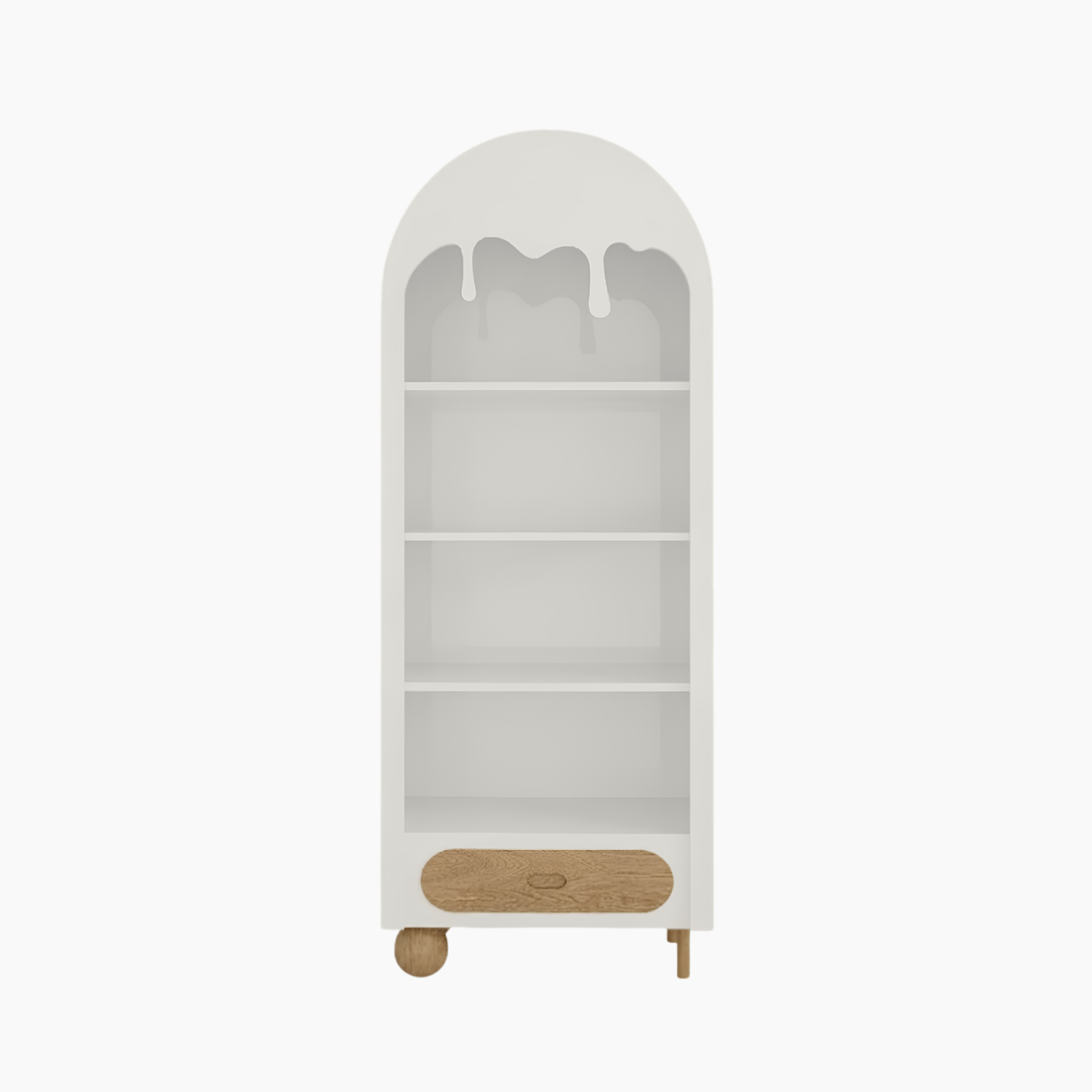 Kệ sách BRUNA HGF 4 tầng 1 hộc, gỗ MDF sơn 2K, 60x35x180cm, KS002
