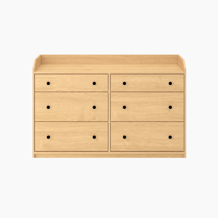 Tủ lưu trữ đa năng MEENA HGF 6 ngăn kéo, gỗ MDF, 120x40x80cm, TLT063