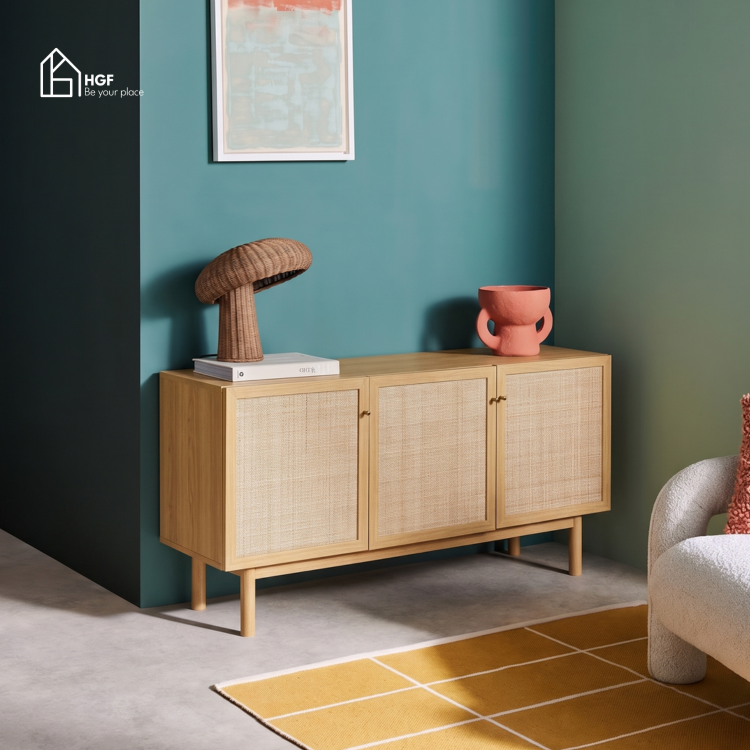 Tủ lưu trữ MEY HGF 3 cánh, gỗ MDF, 140x40x70cm, TLT016