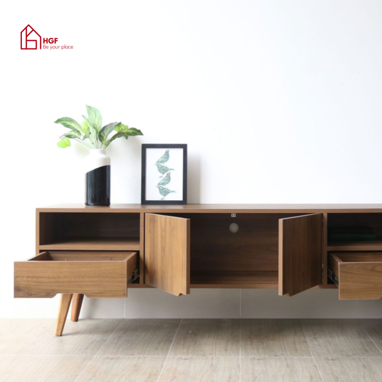 Tủ Tivi ANA HGF đa dạng lưu trữ, gỗ MDF, 140/160/180x40x50cm, TTV015