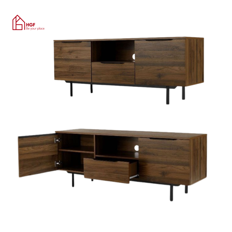Tủ tivi RIA HGF 2 cánh 1 hộc kéo, gỗ MDF, 160x40x55cm, TTV080