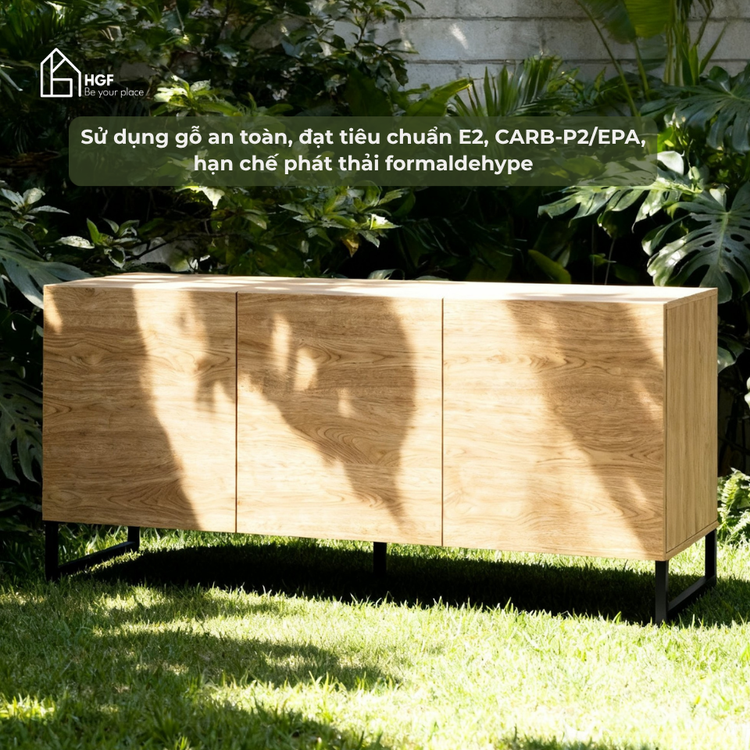 Tủ lưu trữ RIA HGF 3 cánh, gỗ MDF, 120x40x80cm, TLT076