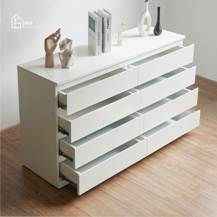 Tủ lưu trữ đa năng MAL HGF 8 hộc kéo, gỗ MDF, 120x40x90cm, TLT069