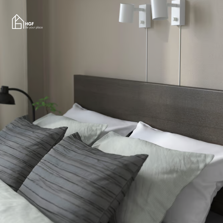 Giường ngủ MAL HGF có ngăn kéo, gỗ MDF, 1m2/1m4/1m6/1m8, GN011