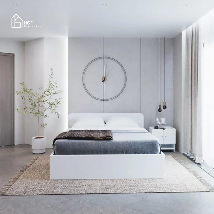 Giường ngủ hiện đại EMAM HGF, gỗ MDF, 1m2/1m4/1m6/1m8, GN006