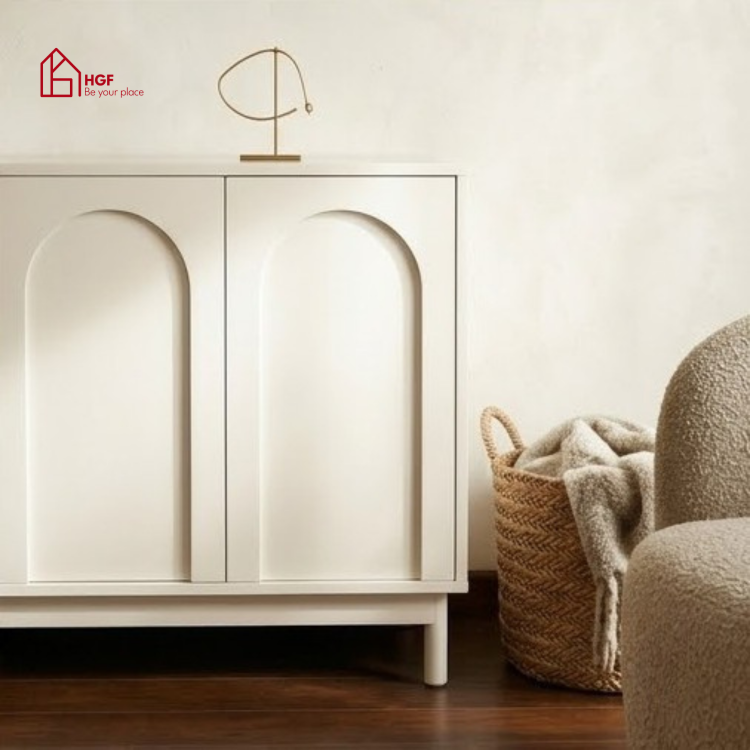 Tủ giày nhiều ngăn ABIGAL HGF 2 - 4 cánh, gỗ MDF, 80/100/120/140/160x35x80cm, TLT021