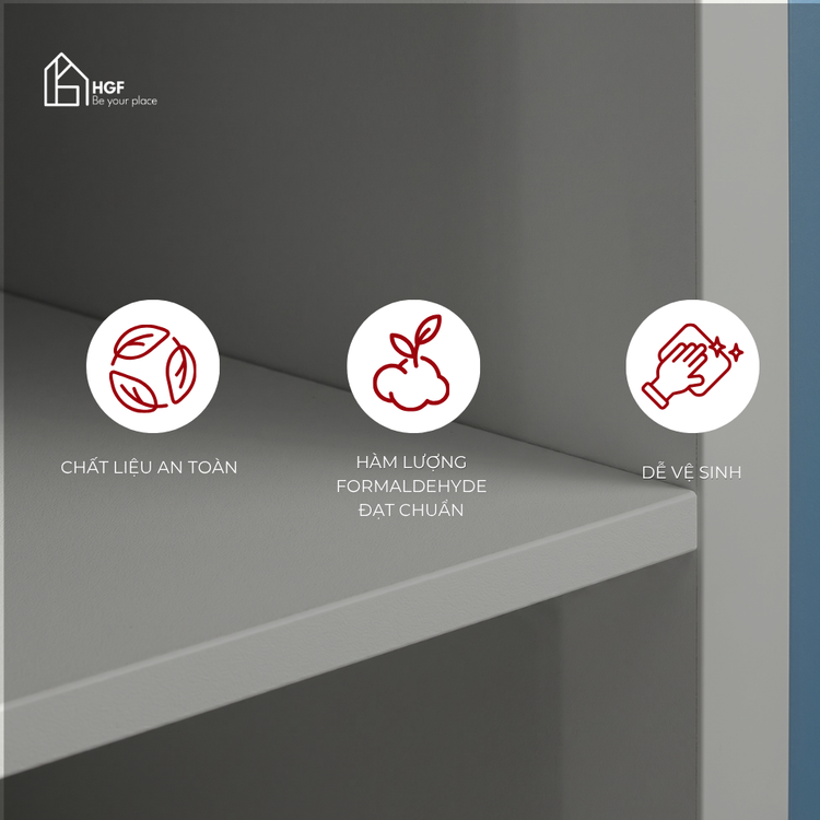 Kệ sách BETH HGF 8 ngăn, gỗ MDF, 75x30x144cm, KS007