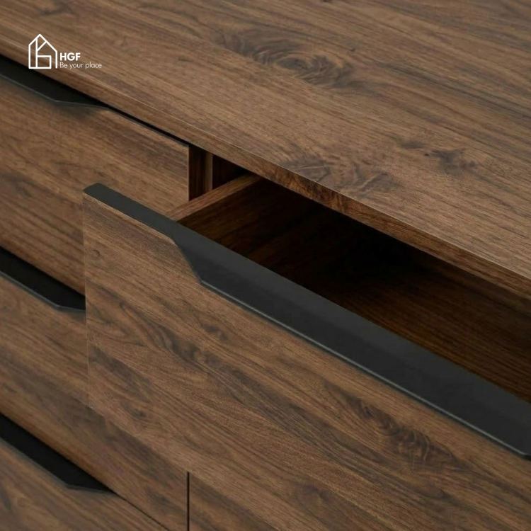 Tủ lưu trữ đa năng RIA HGF 6 hộc kéo, gỗ MDF, 140x45x82cm, TLT075
