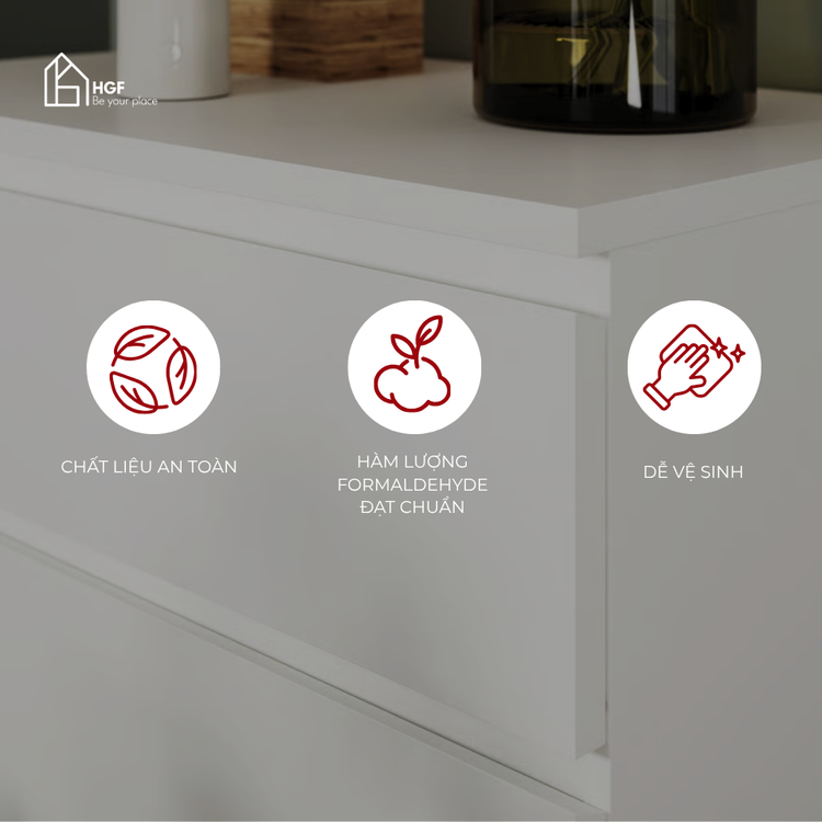 Tủ lưu trữ MAL HGF 6 hộc kéo, gỗ MDF, 120x40x80cm, TLT081