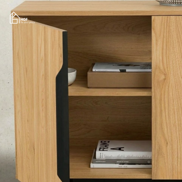 Tủ lưu trữ RIA HGF 2 cánh 3 hộc kéo, gỗ MDF, 150x40x70cm, TLT073