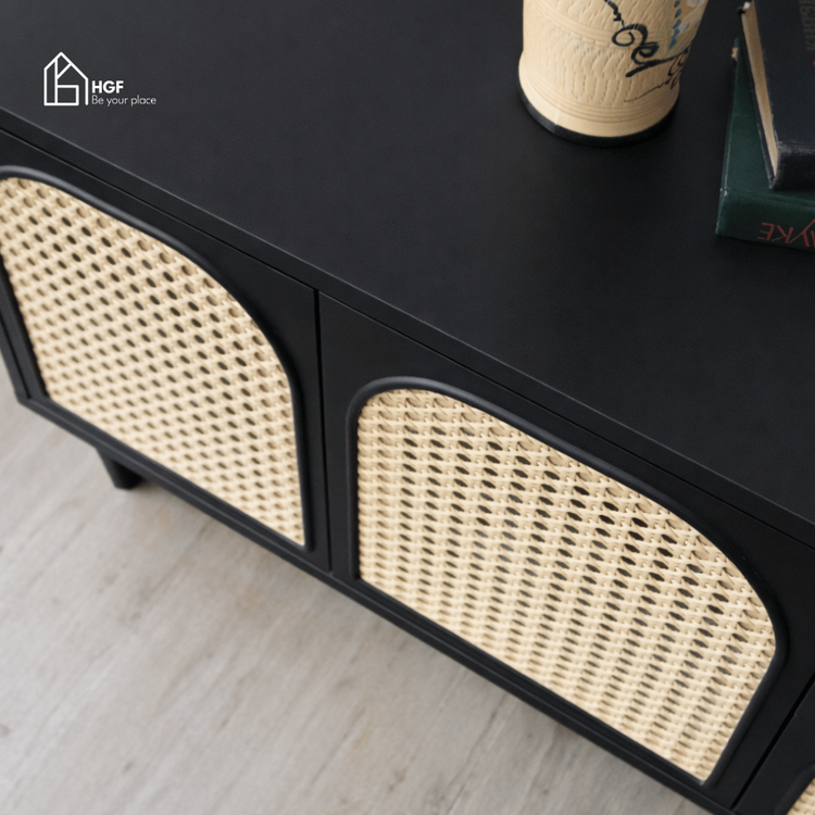 Tủ tivi GALON HGF 2 hộc kéo 4 cánh mở, gỗ MDF, 180x40x55cm, TTV024