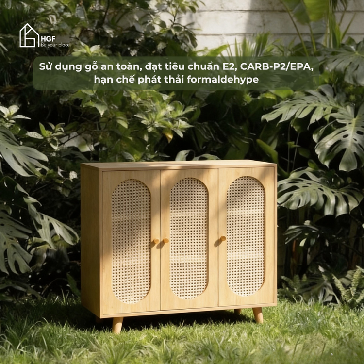 Tủ lưu trữ MECHAY HGF 3 cánh, gỗ MDF, 100x40x90cm, TLT001