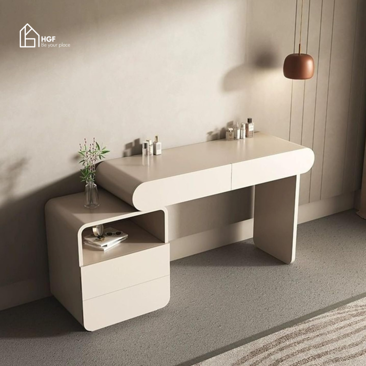 Bàn trang điểm OLIVE HGF 4 hộc kéo, gỗ MDF phủ sơn 2K, 120x40x75cm, BTD017