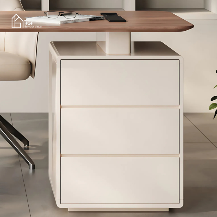 Bàn làm việc MYRNA HGF 3 hộc kéo, gỗ MDF phủ sơn 2K, 140x60x75cm, BLV014