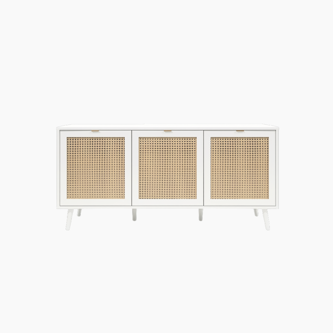 Tủ lưu trữ đa năng GALON HGF, gỗ MDF phủ sơn 2K phối lưới mây tre, 140x40x70cm, TLT037